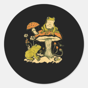 Adesivo Casa de Cogumelo de Rã Estética Cottagecore Goblin