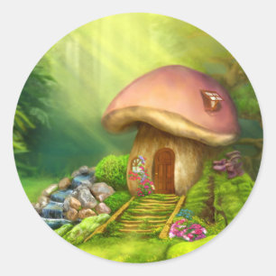 Adesivo Casa de cogumelos fantasia