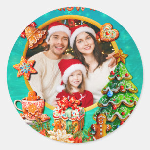 Adesivo Casa de Doces de Natal em Pão de Mel e Ano Novo