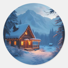Adesivo Casa de Férias de Inverno – Clássico Circular Acon