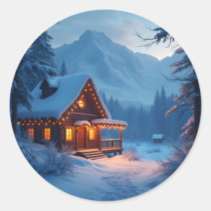 Adesivo Casa de Férias de Inverno – Clássico Circular Acon