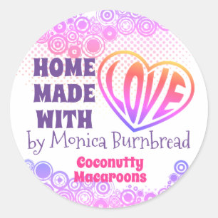 Adesivo Casa de Hippie do coração feita da cozinha da co