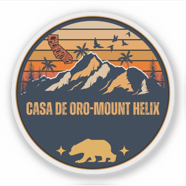 Adesivo Casa de Oro-Mount Helix, Califórnia (Frente)