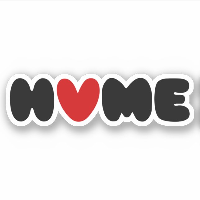 Adesivo Casa É Onde Está O Coração (Frente)