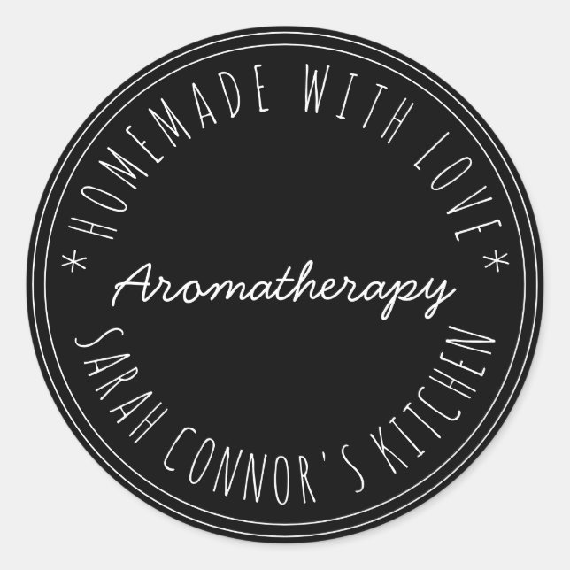 Adesivo Casa feita com amor AromaTherese Kraft (Frente)