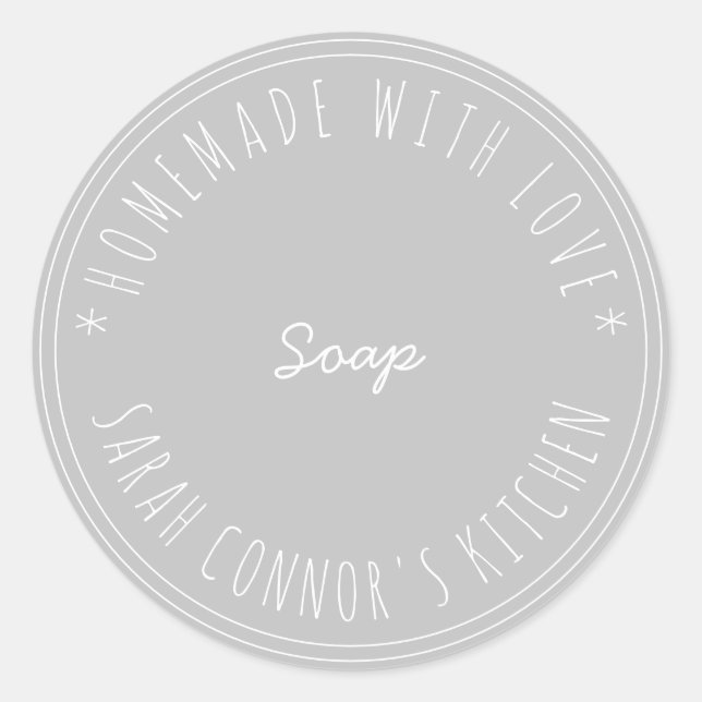 Adesivo Casa feita com amor Soap Kraft Spa (Frente)