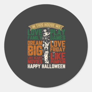 Adesivo Casa Feliz Halloween Monstros Teias de Aranha