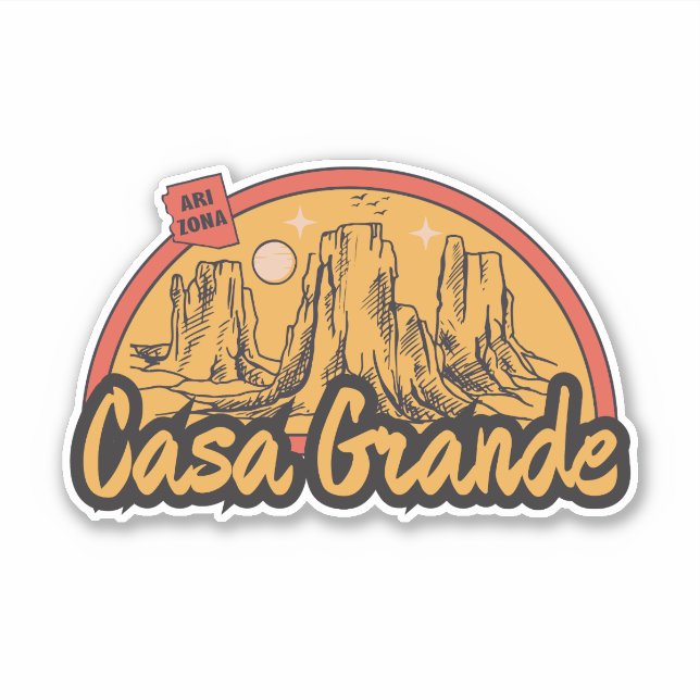Adesivo Casa Grande, Arizona  (Frente)