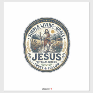 Adesivo Casa Pequena de Jesus Vida Lenta Vintage