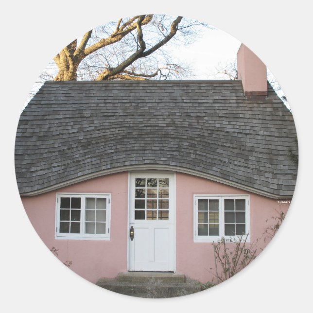 Adesivo Casa rosa pequena (Frente)