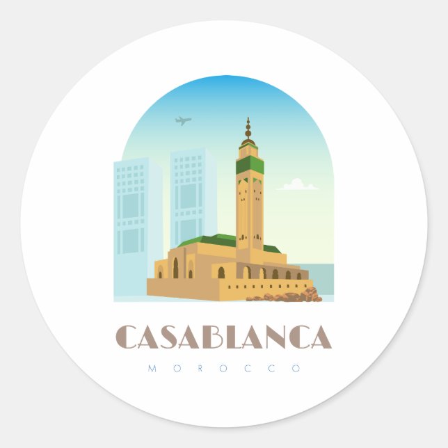 Adesivo Casablanca cidade de morocco Skyline (Frente)