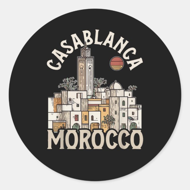 Adesivo casablanca marrocos  (Frente)