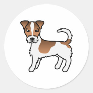 Adesivo Casaco Branca E Tan Rough Jack Russell Terrier Dog