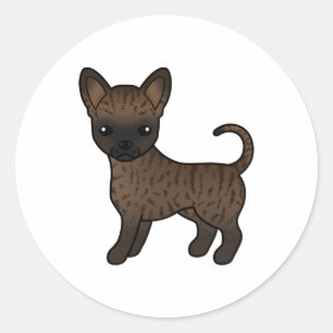 Adesivo Casaco Chihuahua - Cão de Cartoon Bonito