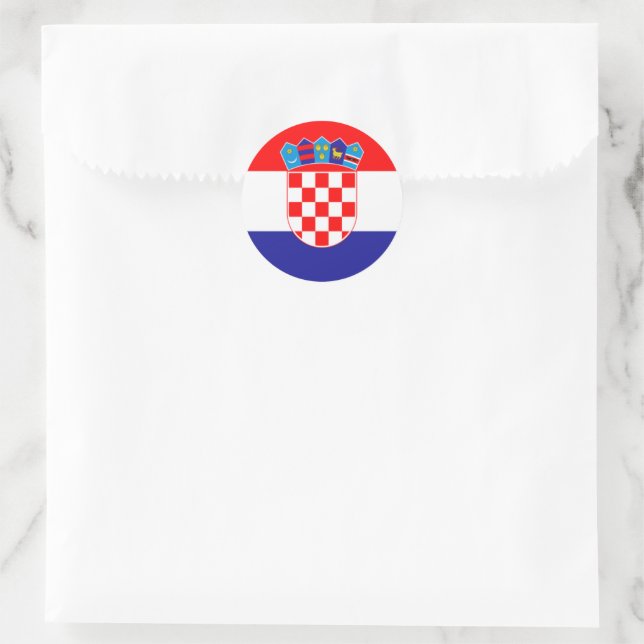 Adesivo Casaco croata de armas Hrvatski Grb Classic Round  (Bolsa)