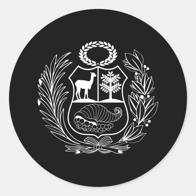 Adesivo Casaco de Armas Bandeira do Peru (Frente)
