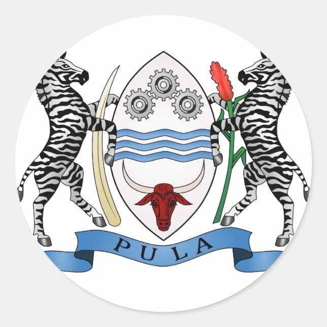 Adesivo Casaco de Armas Botsuana (Frente)