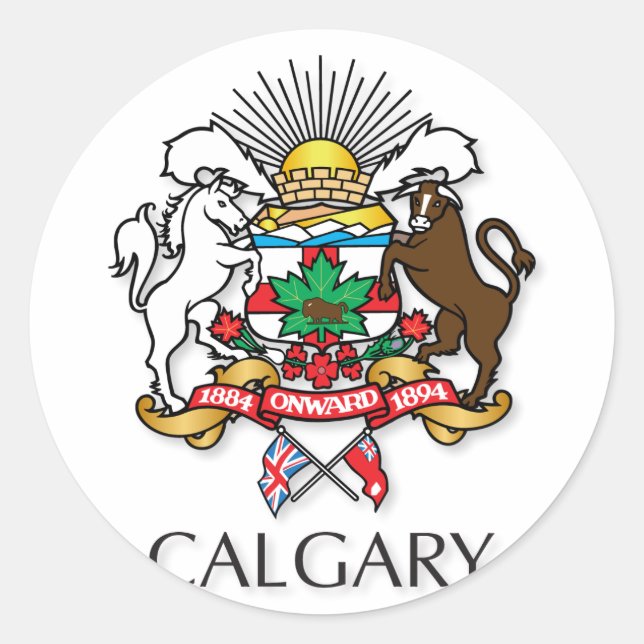 Adesivo Casaco de armas Calgary (Frente)