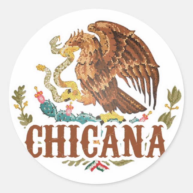 Adesivo Casaco de Armas Chicana no México (Frente)