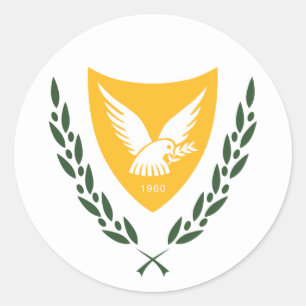 Adesivo Casaco de armas cipriota, Chipre