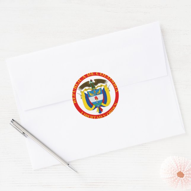 Adesivo Casaco de armas colombiana (Envelope)