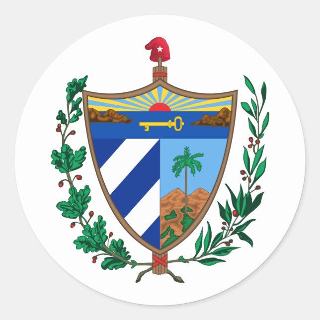 Adesivo Casaco de Armas Cubanas, Cuba (Frente)