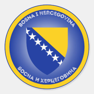 Adesivo Casaco de armas da Bósnia e Herzegovina