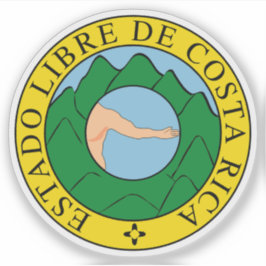 Adesivo Casaco de armas da Costa Rica (1824-1840 e 1842-18