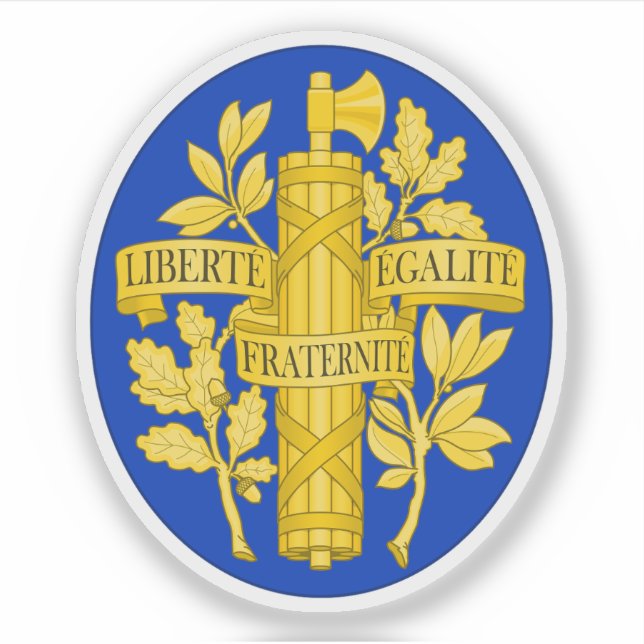 Adesivo Casaco de armas da França (Frente)