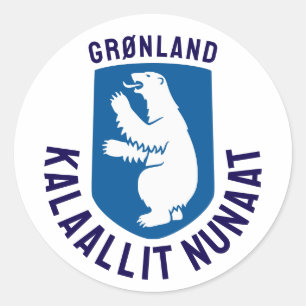 Adesivo Casaco de armas da Gronelândia - nomes acrescentad
