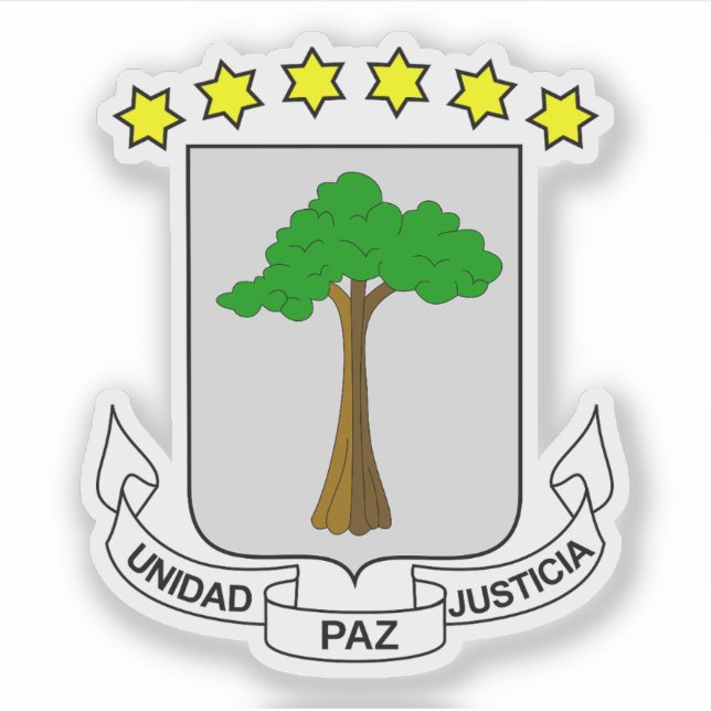 Adesivo Casaco de armas da Guiné Equatorial (Frente)