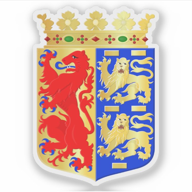 Adesivo Casaco de armas da Holanda do Norte, Países Baixos (Frente)