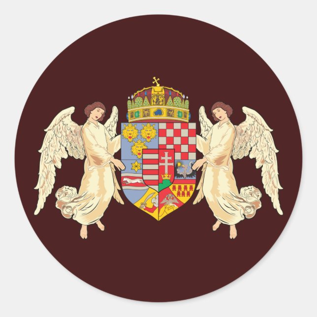Adesivo Casaco De Armas Da Hungria (Frente)