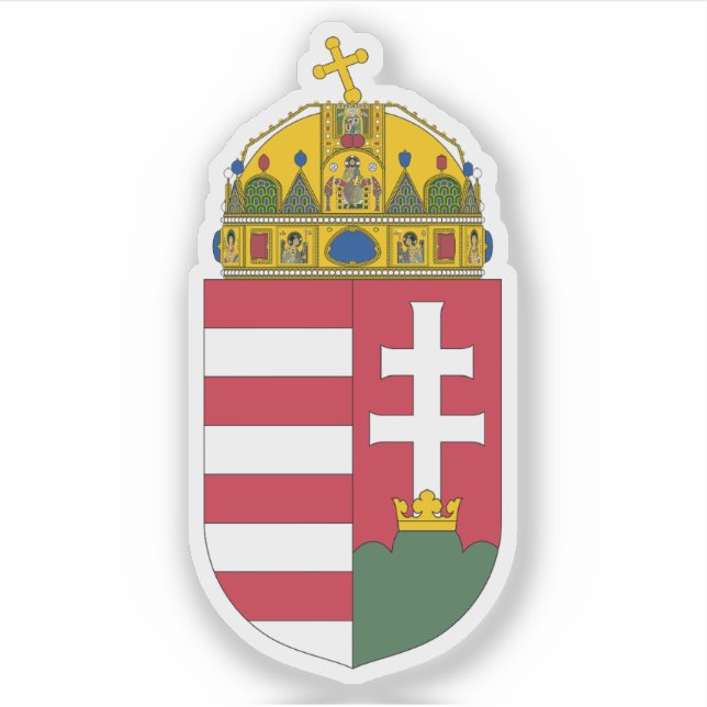 Adesivo Casaco de armas da Hungria (Frente)