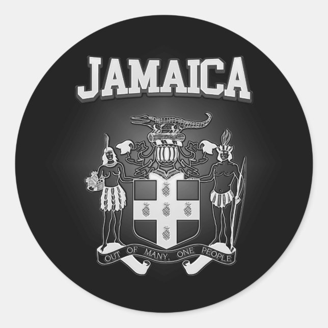 Adesivo Casaco de armas da Jamaica (Frente)
