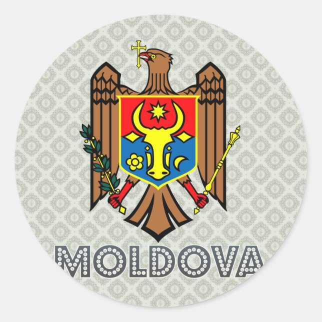 Adesivo Casaco de armas da Moldávia (Frente)