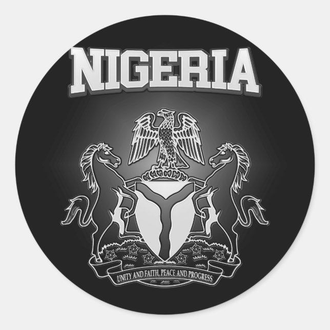 Adesivo Casaco de armas da Nigéria (Frente)