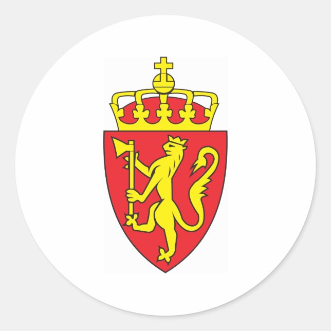 Adesivo Casaco De Armas Da Noruega (Frente)