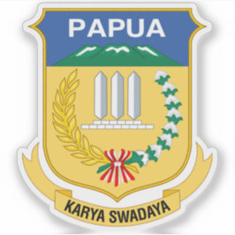 Adesivo Casaco de armas da província da Papua, Indonésia