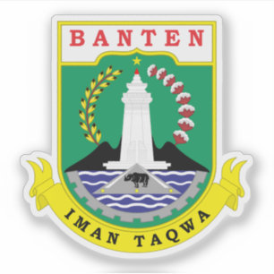 Adesivo Casaco de armas da província de Banten, Indonésia