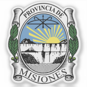 Adesivo Casaco de armas da província de Misiones, Argentin