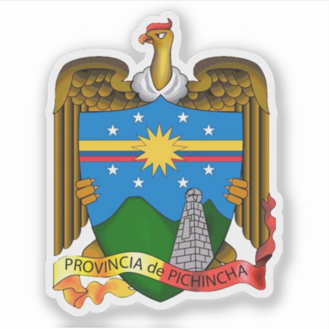 Adesivo Casaco de armas da província de Pichincha, Equador (Frente)