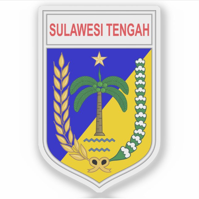 Adesivo Casaco de armas da província de Sulawesi Central,  (Frente)