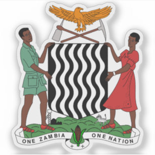 Adesivo Casaco de armas da República da Zâmbia