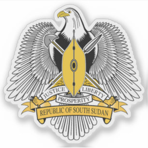 Adesivo Casaco de armas da República do Sudão do Sul