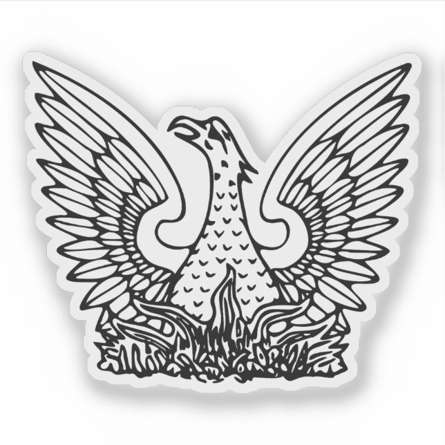 Adesivo Casaco de armas da República Helênica (1973-1974) (Frente)