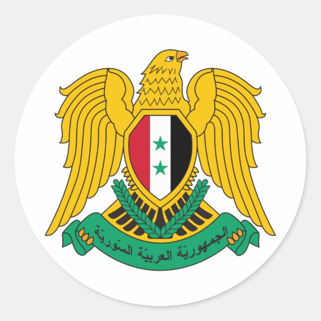 Adesivo Casaco de armas da Síria (Frente)