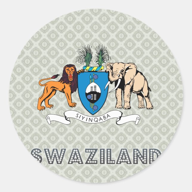 Adesivo Casaco de armas da Suazilândia (Frente)