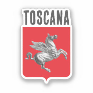 Adesivo Casaco de Armas da Toscana, ITÁLIA