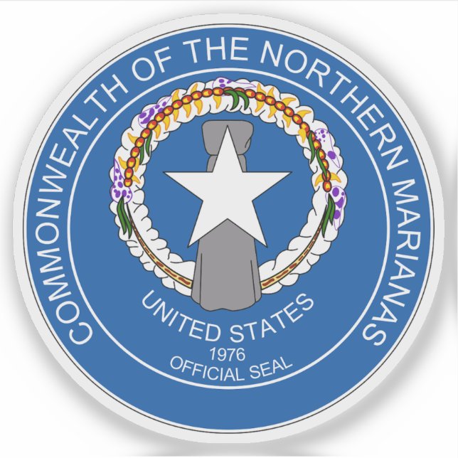 Adesivo Casaco de armas das Ilhas Mariana Norte (Frente)